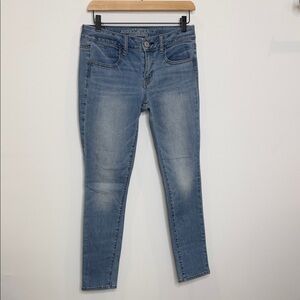 American Eagle Outfitters Blue Stretch Skinny Jeans – Size 4 Short